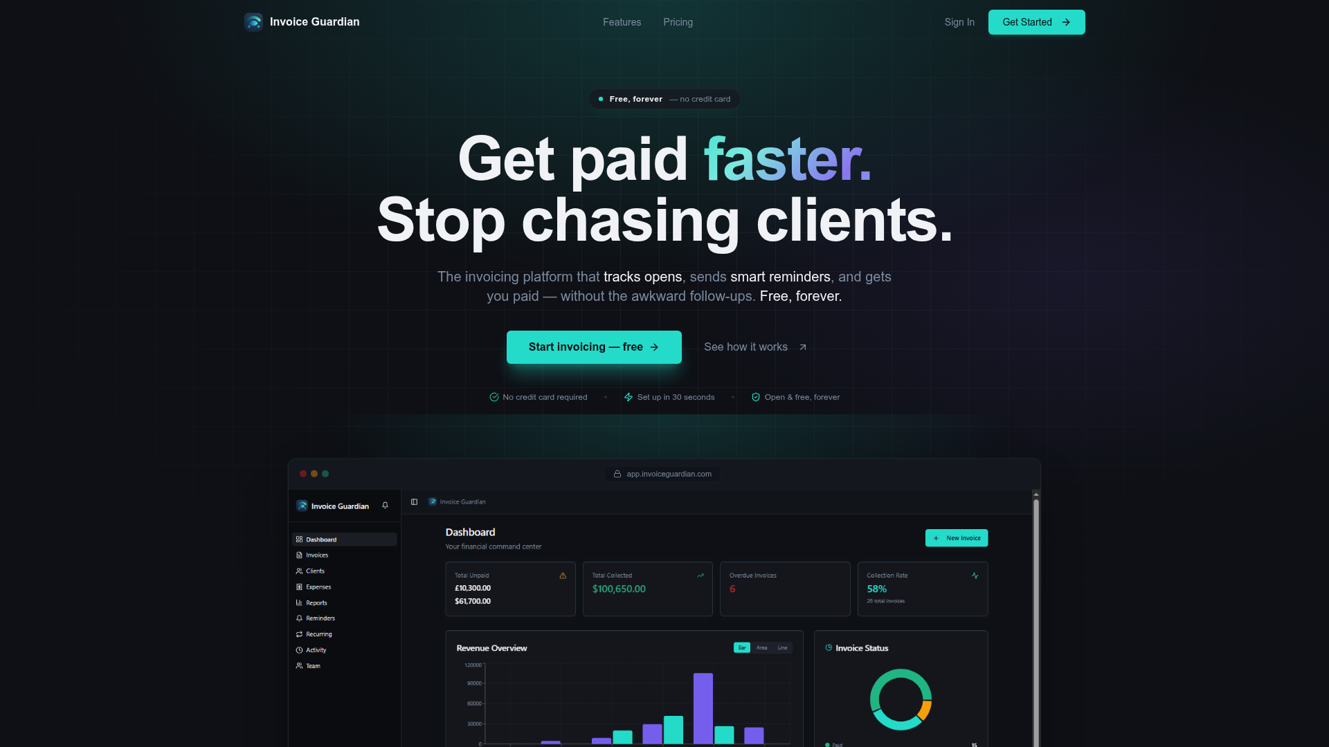 Invoice Guardian — Get paid faster. Stop chasing clients.